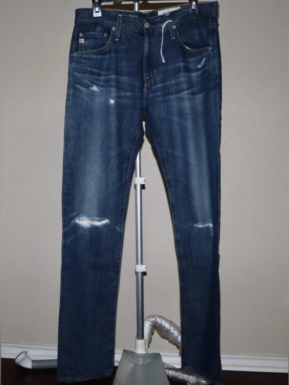 A/X Armani Exchange Dark Blue Distressed Skinny Jeans